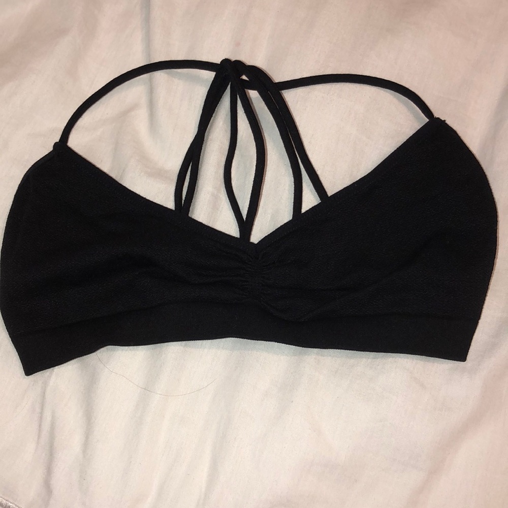 Cute black strappy bralette